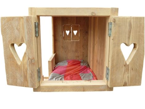 Bauholzmöbel - halbhohes Bett Berlin unbehandelt