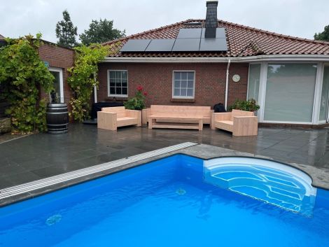 Douglasie Lounge Set Niedersachsen mit transparetem Öl