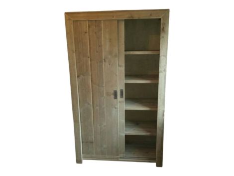 Bauholz Möbel - Schrank Kössen mit Lack