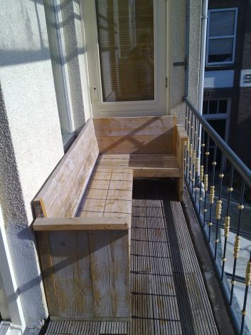 Bauholz Lounge-Eckbank Balkon unbehandelt