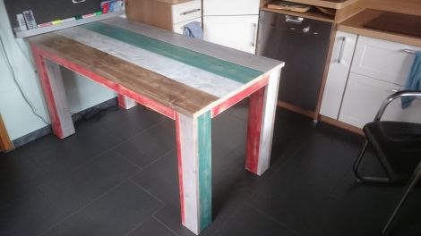 Esstisch Augsburg - Shabby Chic Design in Bauholz