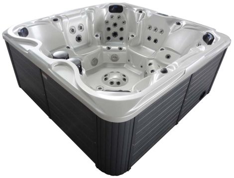 Whirlpool Houston Wanne White Pearlescent, Außenverkleidung Black 