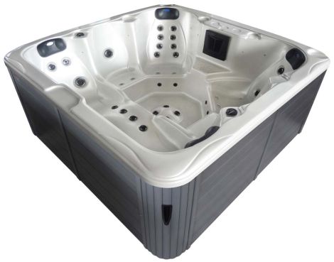 Whirlpool Las Vegas Wanne White Pearlescent, Außenverkleidung Grey