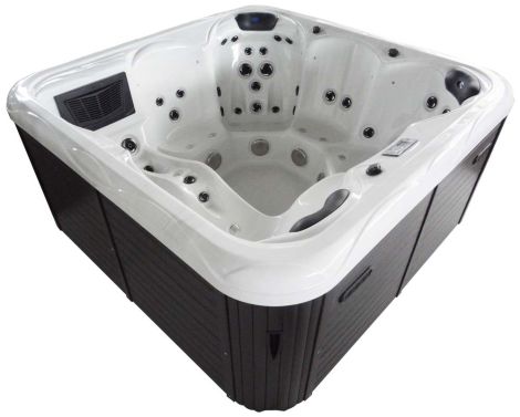 Whirlpool Ohio Wanne White Pearlescent, Außenverkleidung Black