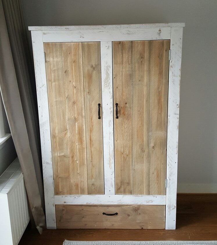 Bauholz Schrank Naumburg Shabby Chic Design